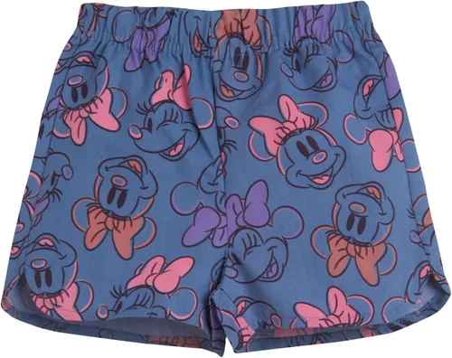 Miniatura 40 de Disney Minnie Mouse - Conjunto de camiseta floral arcoíris y pantalones cortos de cambray, tallas de bebé a niño grande (12 meses - 14-16)