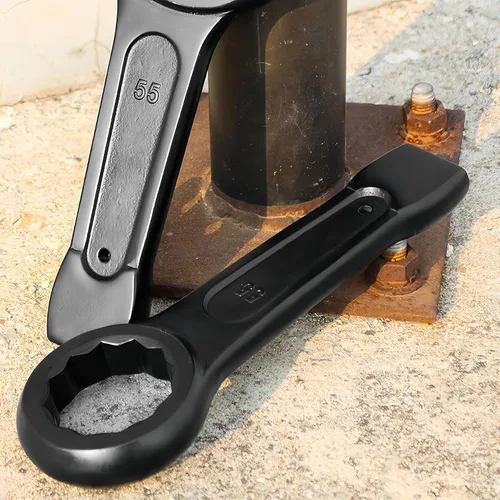 Miniatura 5 de Slogging Box End Striking Ring Llave métrica Slugging Llave plana de un solo anillo 1.417 in