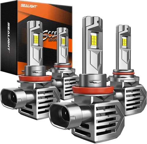 Miniatura 14 de SEALIGHT Bombillas H13 9008, 800 % 36000 LM, bombillas H13 de doble haz superbrillantes, bombillas antiniebla blancas 9008 con ventilador