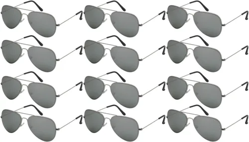 Edge I-Wear - Gafas de sol al por mayor a granel para hombre, piloto, aviador, bisagra de resorte, paquete de 12