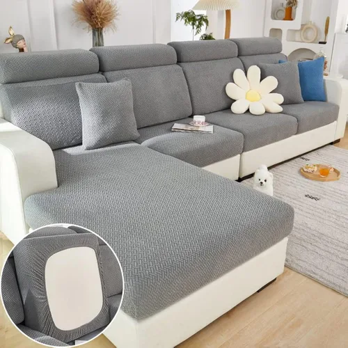 Miniatura 20 de Jonuiony Funda universal para sofá, funda de sofá resistente al desgaste, funda de sofá modular en forma de L, funda de diván separado para sofá