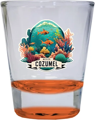 Miniatura 4 de Cozumel Mexico Souvenir - Vaso de chupito redondo de 1.5 onzas, transparente A Claro