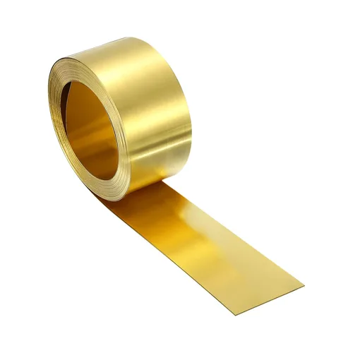 Miniatura 78 de uxcell Rollo de lámina de latón, 40 x 2 x 0.016 pulgadas, rollo de lámina de latón intermitente de metal para manualidades, reparaciones