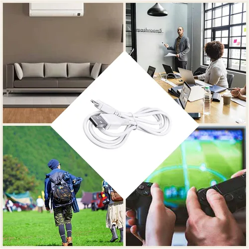 Miniatura 5 de Cable de alimentación micro USB blanco de 5 pies, cable de carga para altavoz potable de ducha Pokanic C6