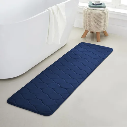 Miniatura 26 de Yafa Home Fashion 1 alfombra de baño de 17 x 24 pulgadas, espuma viscoelástica, absorbente de agua y antideslizante, color negro
