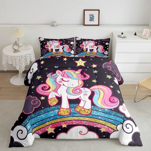 Miniatura 48 de Feelyou Edredón Abstracto Juego de edredón de arte abstracto moderno para niños y niñas, color morado, azul, negro, juego de ropa de cama para Multi