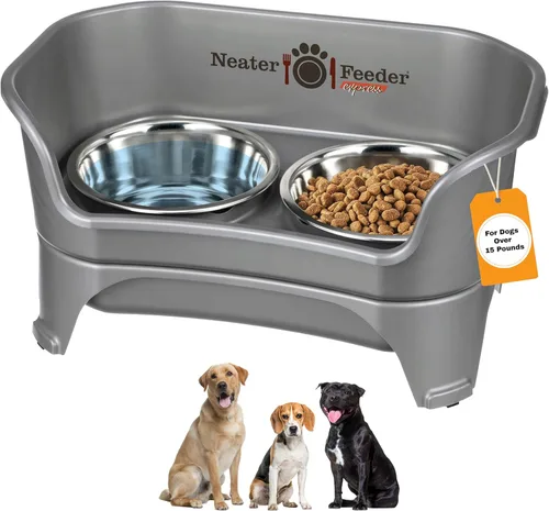 Miniatura 11 de Neater Feeder Express Cuencos para perros a prueba de desorden, elevados para razas de tamaño mediano a grande, cuenco de comida para perros sin
