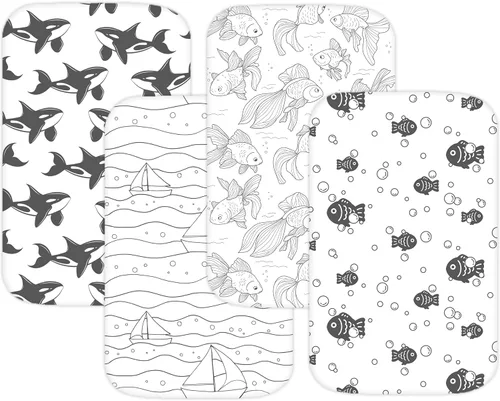 Miniatura 14 de Sábanas de moisés para Papablic, CoZee, Cowiewie, Ezebaby, Nawahev cuna y cama de noche para bebé de TansyPanda, 3 piezas, 33x20, ultra suaves