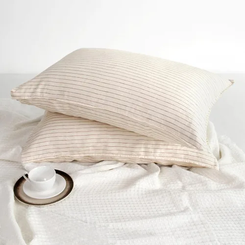 Miniatura 9 de Linen World - Juego de 2 fundas de almohada de lino, 20 x 30 pulgadas, tamaño estándar/Queen, fundas de almohada 100% lino natural francés, fundas