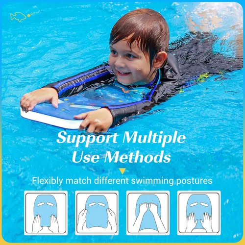 Miniatura 4 de HeySplash Tabla de natación para niños, tabla de natación con bonito patrón de ayuda de entrenamiento de natación para niños, equipos de ejercicio