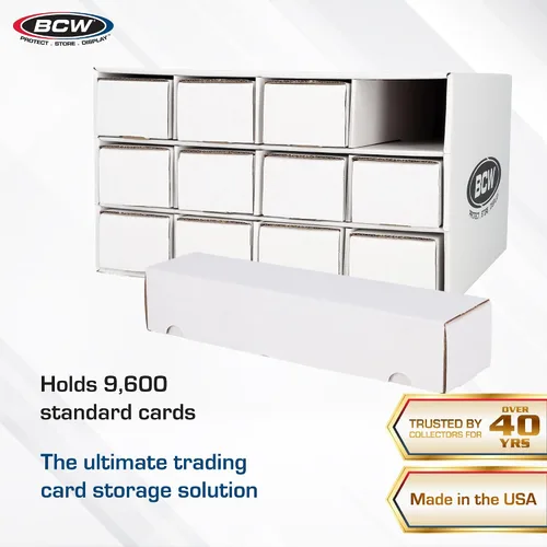 Miniatura 2 de BCW Unidad de almacenamiento de casa de tarjetas con 12 cajas de 800 unidades Capacidad para hasta 9600 tarjetas Organizador para tarjetas