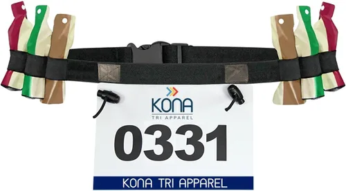 Miniatura 6 de Kona II - Traje de triatlón para hombre, sin mangas, con bolsillo de almacenamiento y cinturón de peto de carrera