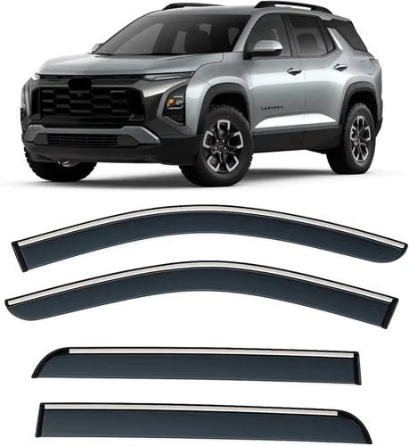 Accesorios Chevy Equinox 2025-2026 – Viseras de ventana (no EV), protectores de ventilación / lluvia con cinta de canal exterior, policarbonato