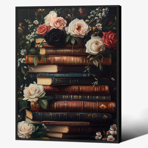 Miniatura 12 de Pósteres de lienzo de libro de Academia oscura, arte de pared floral botánico Moody botánico, pintura al óleo estética victoriana antigua