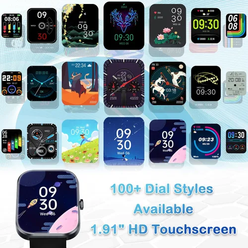 Miniatura 2 de KOOOGEAR Relojes inteligentes para hombres y mujeres (respuesta/hacer llamadas), reloj de fitness HD de 1.91 pulgadas con más de 110 rastreadores