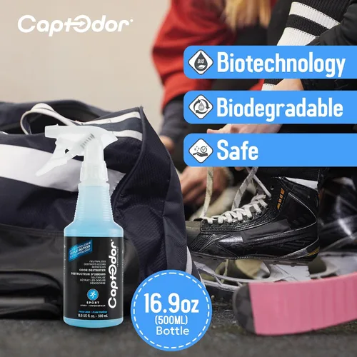 Miniatura 6 de Sports Gear - Espray para destructor de olores (16.9 onzas líquidas (paquete de 1)) – Spray eliminador de olores y desodorante – Aerosol