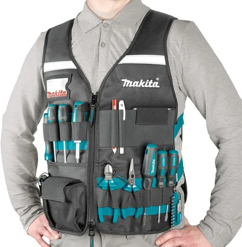 Miniatura 3 de Makita P-72089 Chaleco de Trabajador Nueva Versión E-05636 Chaleco de Herramientas para Carpinteros / Tamaño Universal