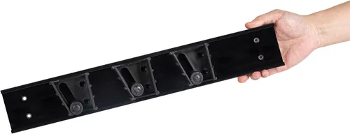 Miniatura 9 de Restaurantware Soporte para trapeador de 17.7 pulgadas, plástico negro, 3 ranuras personalizables, tornillos incluidos