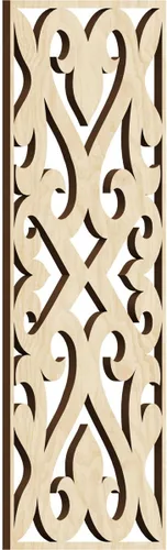 Miniatura 56 de Keene Paneles de pared decorativos de madera con calado, 9 3/8 pulgadas de ancho x 24 3/8 pulgadas de alto x 1/4 de alto, roble rojo rojo (Red Oak)