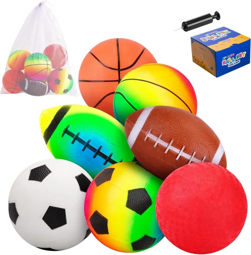 Miniatura 8 de PlayZap Paquete de 6 pelotas para niños pequeños, juego de pelotas suaves de espuma, 3.5 pulgadas, pequeñas, fútbol, baloncesto, béisbol, fútbol 3.5