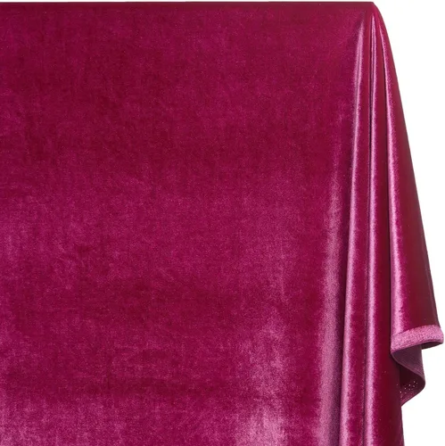 Elástico tela 60" de ancho por el patio de terciopelo para disfraces de costura Apparel Craft Magenta