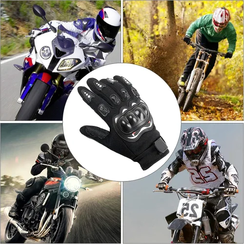 Miniatura 5 de ERYUE Mitones, Guantes de Motocicleta de los Hombres Pantalla Tocante de Dedo Completo Guantes de Ciclismo Guantes Cálidos para Moto MTB Ciclismo