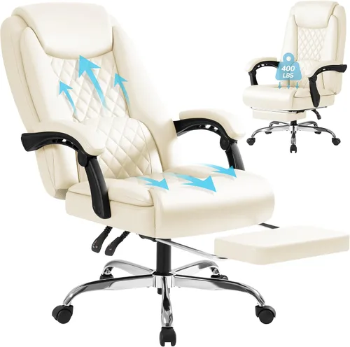 Homall Silla ejecutiva de oficina en casa con soporte lumbar, silla de oficina ergonómica ajustable de respaldo alto de 400 libras, silla de oficina
