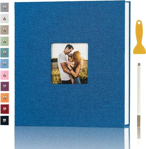 Miniatura 12 de Álbum de Fotos con Páginas Autoadhesivas para Fotos de 4x6 5x7 8x10 Pulgadas, Álbum de Fotos Magnético tipo Scrapbook con Páginas Adhesivas, Libros