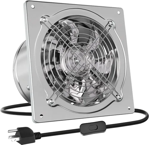 Miniatura 10 de HG Power Extractor de cocina de 8 pulgadas con interruptor montado en la pared 576CFM, ventilador de ventilación para ático, invernadero, sótano