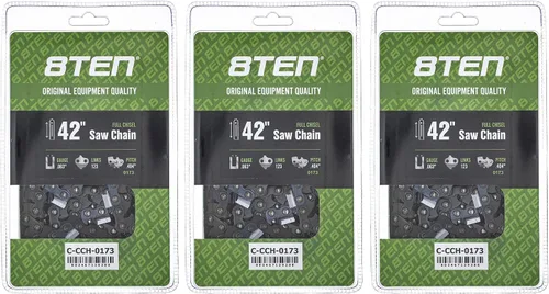 Miniatura 204 de 8TEN Cadena de motosierra semi cincel de 6 pulgadas .050 1/4 42 DL para Worx WG320 Black & Decker LLP120 (paquete de 3)