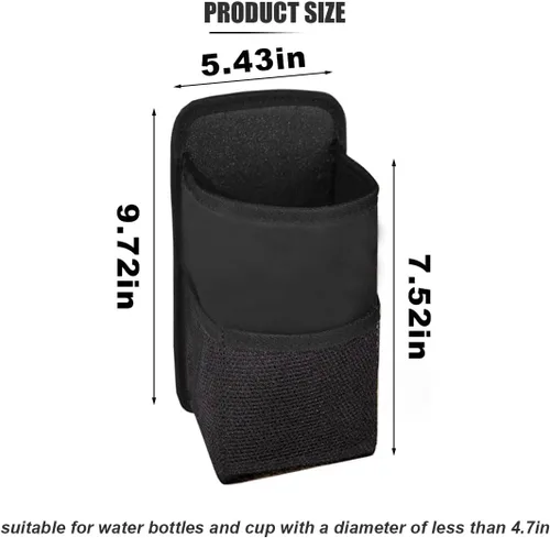 Miniatura 2 de Portavasos grande 2 en 1, organizador lateral multifuncional para asiento de automóvil de 80 onzas, bolsa colgante para botellas de agua, soporte