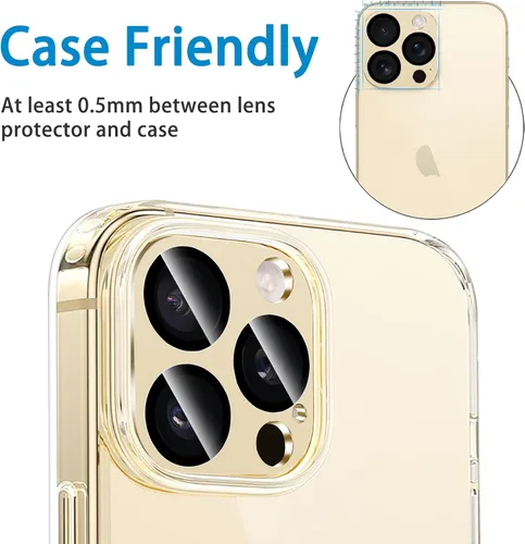 Miniatura 140 de Protector de lente de cámara diseñado para iPhone 12 Pro Max, con diamantes de imitación 3D con diamantes de imitación 9H, vidrio templado, Rosado