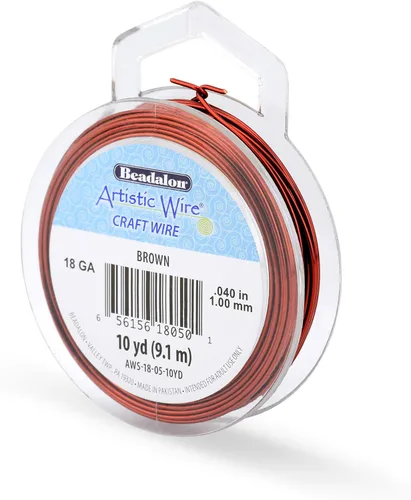 Miniatura 142 de Artistic Wire, alambre para manualidades de calibre 22 bañado en plata, resistente a las manchas, color cobre, blanco, 9,1 m