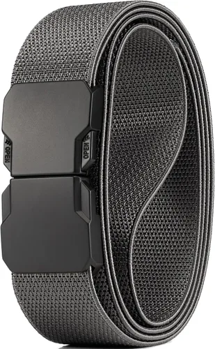 Miniatura 8 de GEIT - Cinturón elástico de nylon con hebilla de metal de liberación rápida, 3,4 cm, cinturón táctico invisible para golf casual