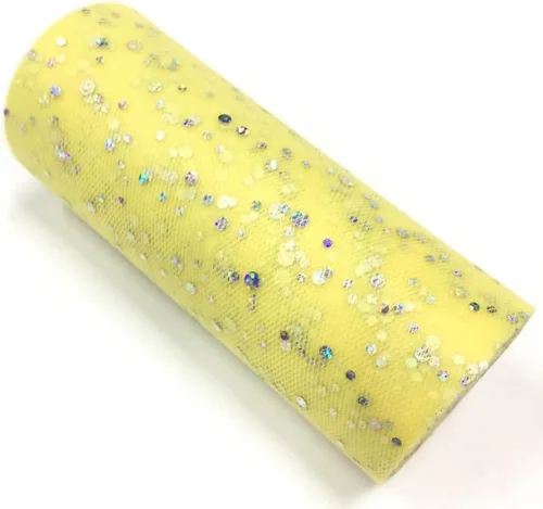 Miniatura 8 de Rollo de tul con lentejuelas con purpurina, decoración de boda, suministros de organza para fiestas de cumpleaños, carrete de tela, vestido tutú