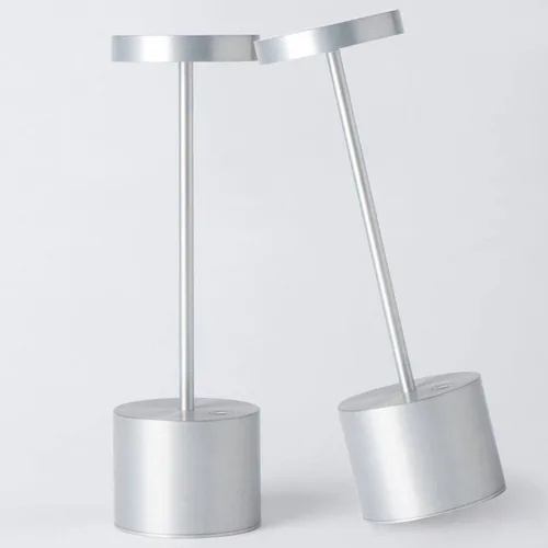 Miniatura 15 de Pack de 2 lámparas de mesa inalámbricas, lámpara de escritorio recargable con batería LED de 5000 mAh, metálica, USB, portátil, lámpara de mesa