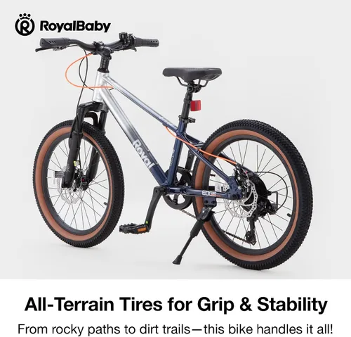 Miniatura 3 de RoyalBaby Bicicleta de montaña para niños y niñas, bicicleta ultraligera de aluminio con ruedas de 20 a 26 pulgadas para niños de 6 a 14 años
