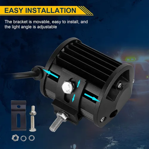 Miniatura 5 de AUXTINGS 2 unids 4 pulgadas 36 W triple fila 7D lente Spot LED barra de luz LED impermeable trabajo buceo luces para todoterreno Jeep ATV AWD SUV