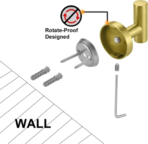 Miniatura 5 de Nolimas Ganchos para toallas de baño, acero inoxidable 304, gancho redondo para ropa, toalla, abrigo, armario, puerta, esponjas, soporte para baño