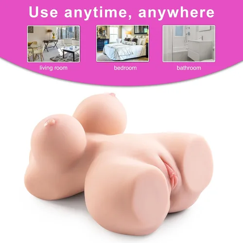 Miniatura 5 de Muñeca sexual femenina de tamaño real de 15 libras para hombres, juguetes sexuales masculinos con pechos grandes suaves y trasero regordete