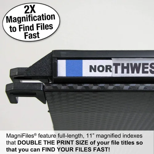 Miniatura 3 de Ultimate Office - Carpetas MagniFile para colgar expedientes (negro, letra de base en V, juego de 5)