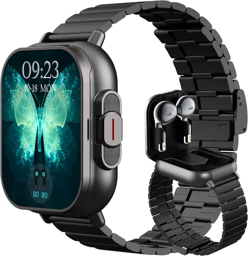 Miniatura 11 de Reloj inteligente con auriculares, para hacer/responder llamadas Bluetooth, monitor de actividad física, monitor de presión arterial y frecuencia