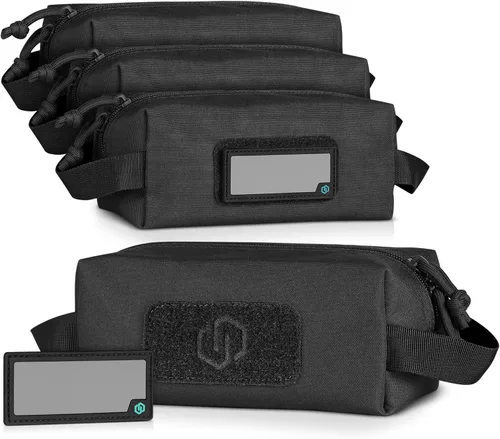 Savior Equipment Paquete de 4 bolsas tácticas Loose Sacs, para munición de armas de fuego, con parches de identificación incluidos, funda blanda