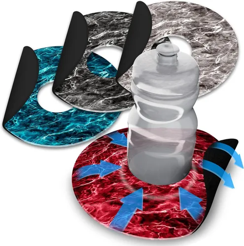 Miniatura 10 de Lil Sucker - Soporte universal para bebidas para tabla de remo, kayak, ATV y barco, café con clip, antiderrames, serie Fish Pack de 4