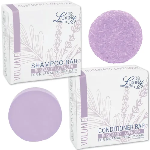 Luxiny Juego de champú y acondicionador para el cabello, barras de lavanda sin sulfato, fabricado en Estados Unidos (1 barra de champú de 2.16
