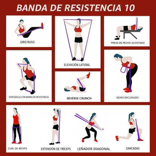 Miniatura 6 de WHATAFIT Resistance Bands,Pull Up Assist Bands Set with Handles, Exercise & Workout Bands with Door Anchor for Men & Women – Home Fitness Equipment