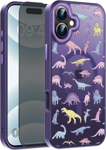 Miniatura 111 de Goodon Funda para iPhone 17 Pro con protector de pantalla de privacidad, compatible con Magsafe, a prueba de golpes, translúcida mate, bonita funda