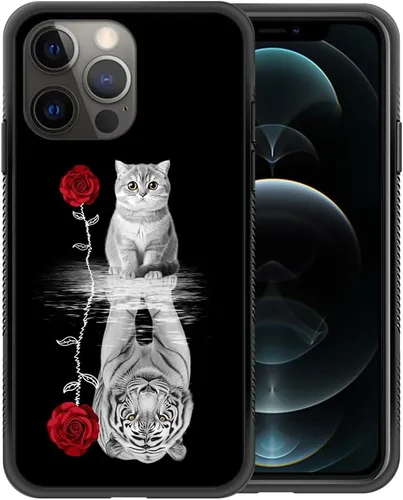 Miniatura 30 de ZHEGAILIAN Funda compatible con iPhone 13 Pro Max, diseño de patrón de policarbonato duro, funda protectora de TPU suave antideslizante para iPhone