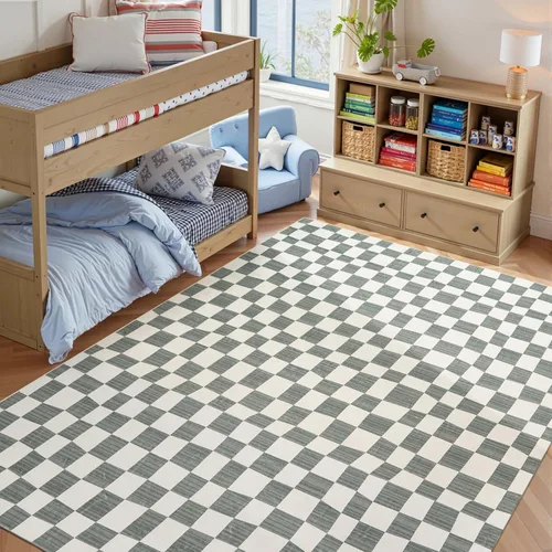 Miniatura 54 de jinchan Alfombra a rayas de 2 x 3 para entrada, alfombra de cocina, tapete pequeño, antideslizante, ligero, de bajo perfil, decoración para entrada