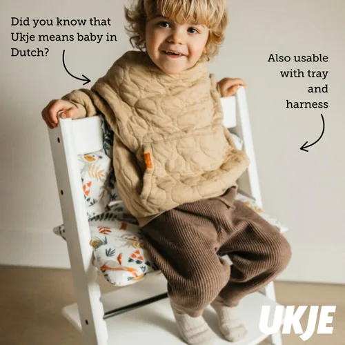 Miniatura 3 de UKJE Cojín Compatible con Stokke Tripp Trapp - Cojín de Asiento Suave para Bebés y Niños Pequeños, Accesorios para Trona, Inserción de Tela de Mono